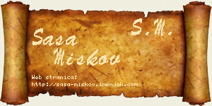 Saša Miškov vizit kartica